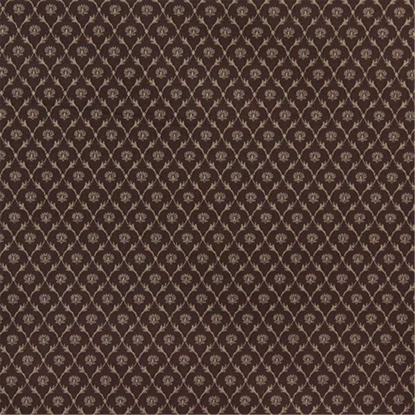 Designer Fabrics 54 in. Wide Brown- Floral Trellis Jacquard Woven Upholstery Fabric B639 - main